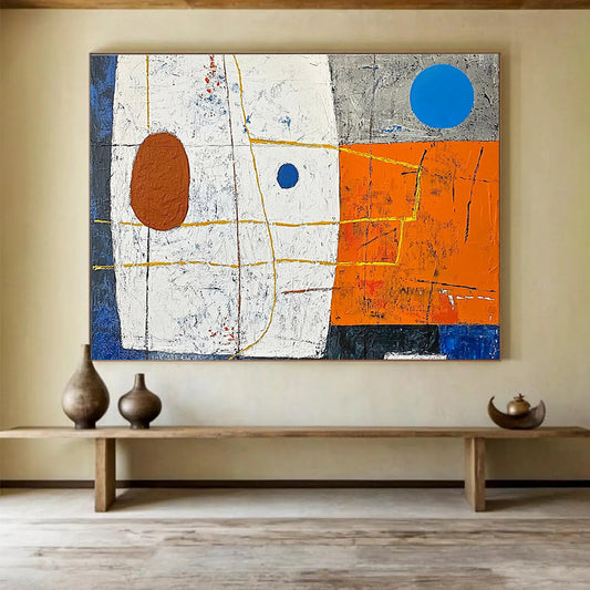 Abstract Shapes with Lines Art for Modern Studio & Art School SC376