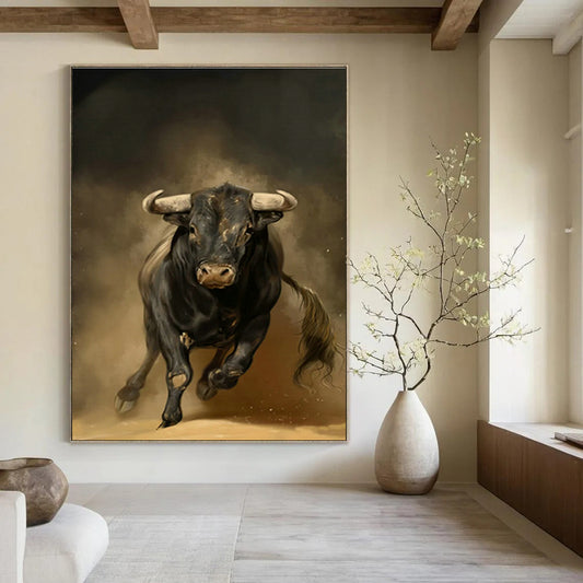 Charging Bull Art for Sports Bar & Rodeo - Themed Restaurant DLZ1416