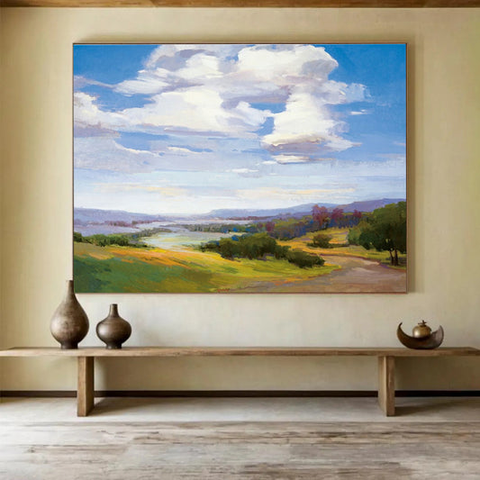 Pastoral Landscape Oil Painting for Cozy Country Kitchen DLZ2818