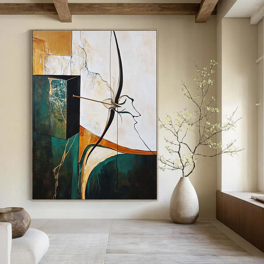 Surreal Abstract Composition for Bohemian Living Room & Artistic Studio STSC637