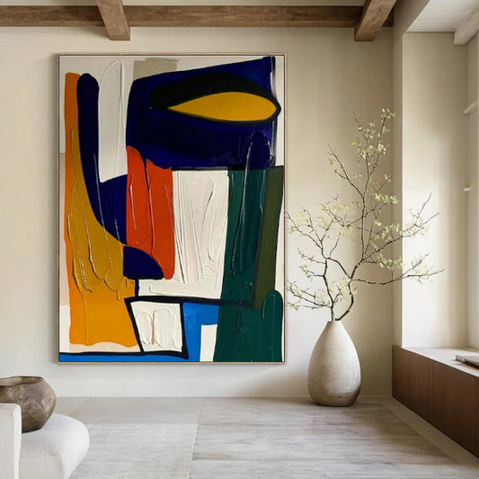 Bold Color Block Abstract Art for Contemporary Office & Art Gallery Pop - Up DLZ1463