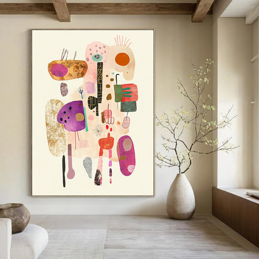 Colorful Abstract Collage Art for Creative Studio & Playful Kids’ Playroom STSC1322