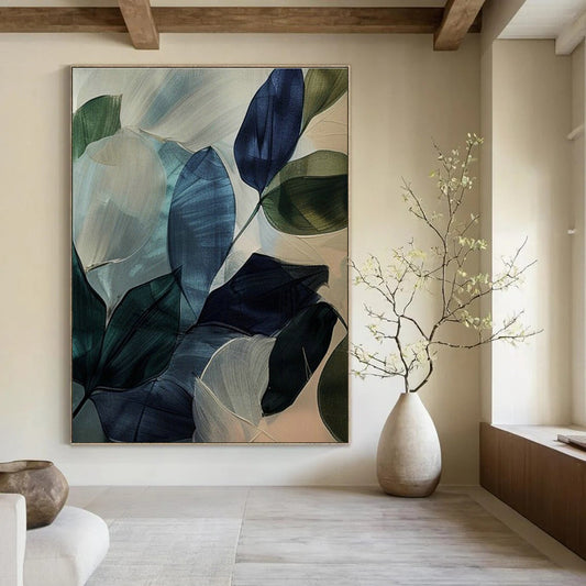 Transparent Leaf Art for Botanical - Themed Bathroom & Modern Conservatory DLZ0979