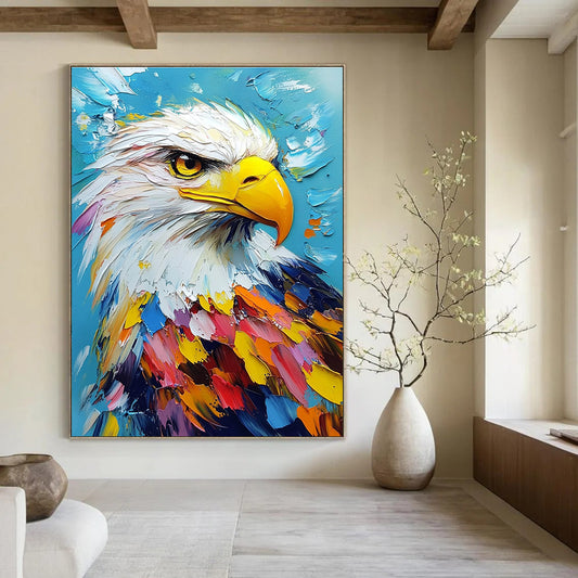 Colorful Eagle Portrait for Patriotic Office & Wildlife - Themed Bar STSC1285