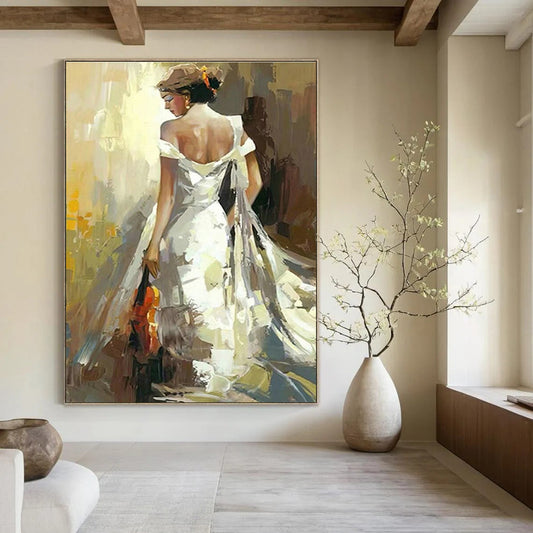 Artistic Woman with Violin Art for Music Room & Boho - Chic Living Space DLZ1964