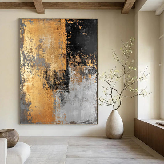 Gold and Black Abstract for Industrial - Chic Loft & High - End Boutique STSC576