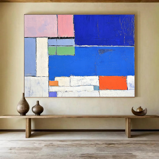 Vibrant Cubist - Style Art for Bohemian Living Room & Art - Centric Café SC169