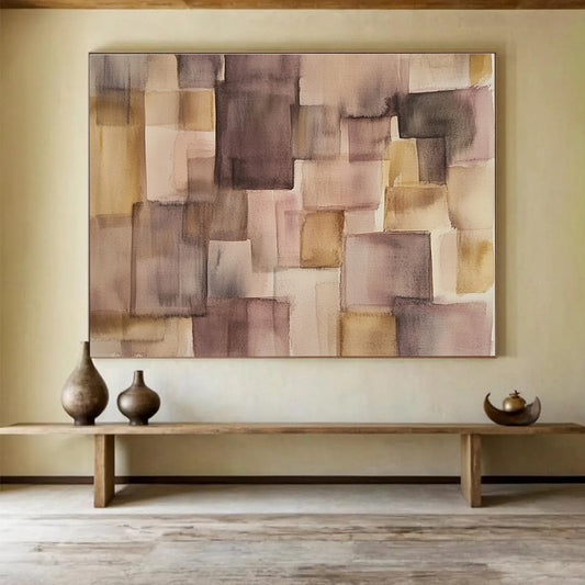 Warm Abstract Art for Cozy Living Room & Café Lounge SC620