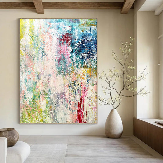 Colorful Pointillism Abstract Art for Art Gallery Exhibition Spaces DLZ0042