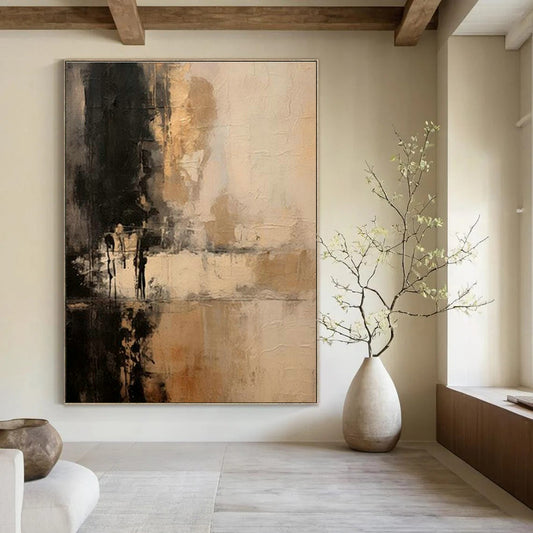 Brown - Black Abstract Art for Living Room & Office DLZ0387