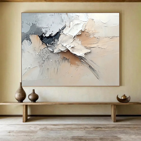 3D White Abstract Art for Modern Art Museum & Minimalist Corporate Office SC135