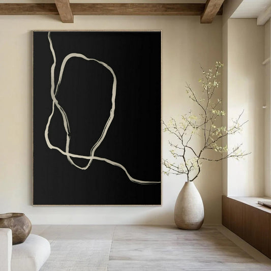 Black - Line Abstract Art for Living Room & Bedroom DLZ0516