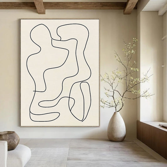 Abstract Line Forms Art for Modern Studio Apartment & Art Gallery Corridor STSC121