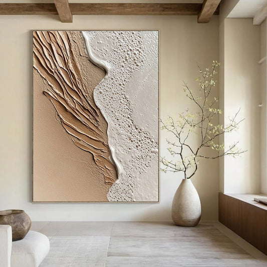 Textured Beach Scene for Coastal Home Dining Room & Wellness Retreat STSC943