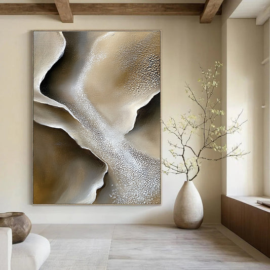 Textured Earth - Tone Abstract for Modern Living Room & Art Gallery Space STSC530