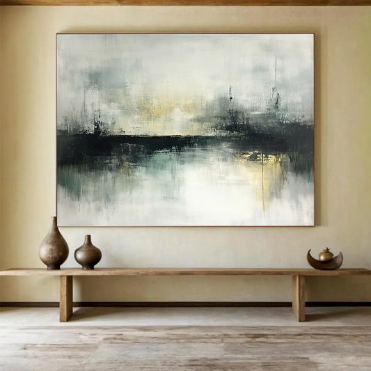Abstract Misty Landscape Art for Minimalist Bedroom & Modern Gallery SC196