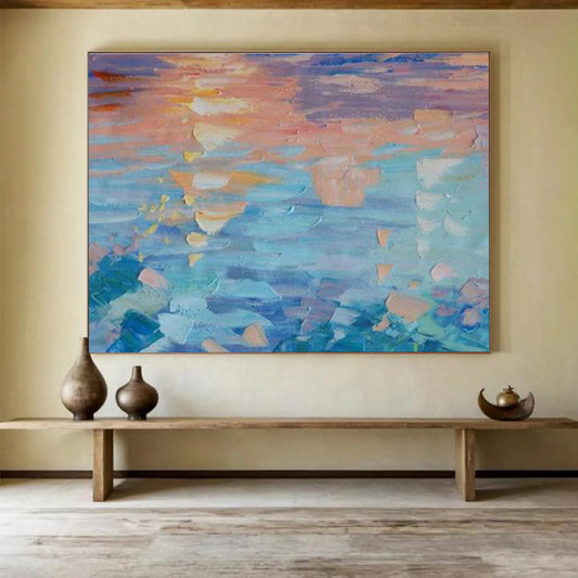 Colorful Coastal Abstract Art for Beachfront Vacation Rental DLZ3046