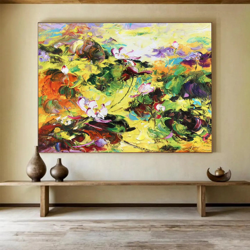 Clashing Color Lotuses Art for Avant - Garde Asian Gallery DLZ3019
