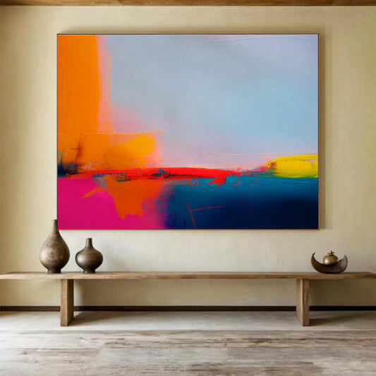 Color - Clash Abstract Landscape Art for Bold Home Office DLZ2867