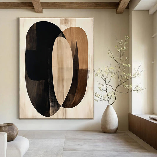 Overlapping Oval Abstract for Modern Living Room & Contemporary Office STSC470