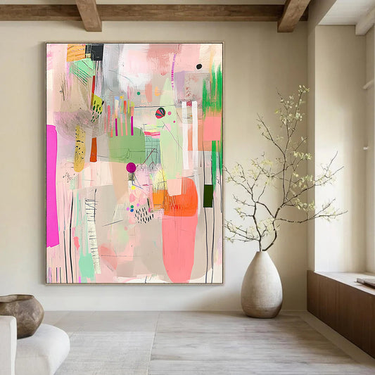 Pastel Abstract Collage for Nursery & Feminine - Inspired Café STSC573