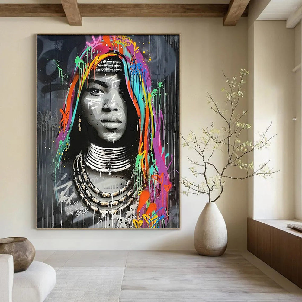 Graffiti - Style Woman Art for Street Art Café & Urban Boutique DLZ2345