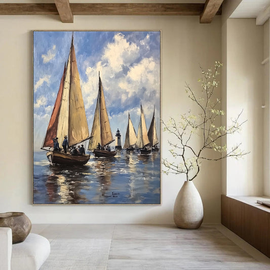 Sailboats on the Sea for Coastal Resort & Nautical Decor Shop STSC1134