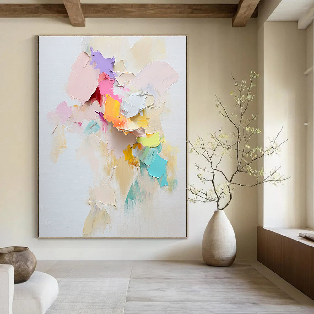 Pastel Palette Knife Textures for Feminine Bedroom & Art Café STSC1248