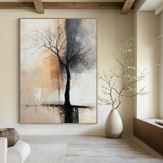Bare Tree Abstract Reflection for Minimalist Bedroom & Nature - Inspired Office STSC492