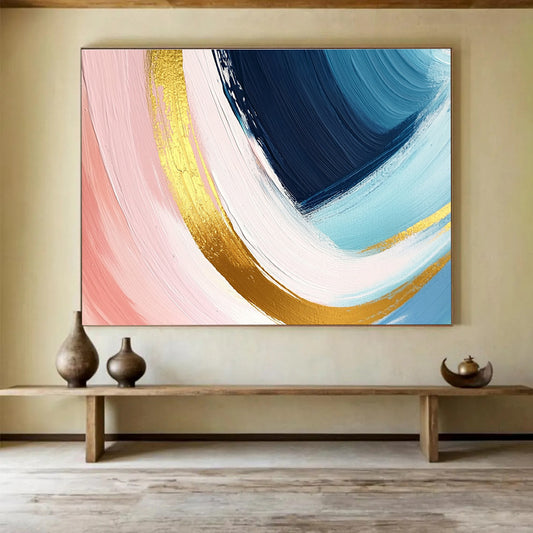 Soft Colorful Brushstrokes Art for Cozy Café & Bohemian - Style Home SC443