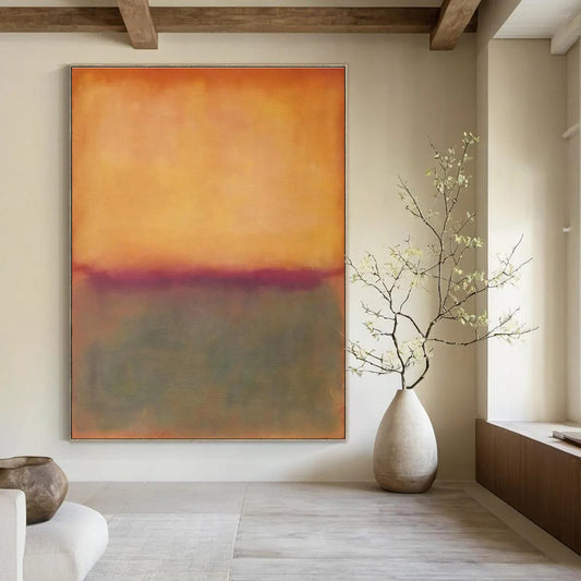 Orange - Purple Gradient Abstract Art for Creative Studio & Trendy Bar DLZ1246