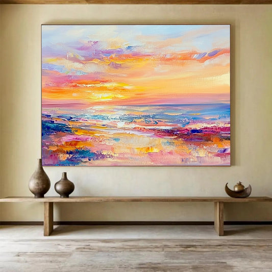 Vivid Ocean Sunset Art for Beach Bar & Art Gallery SC416