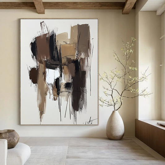 Earth - Toned Abstract Drips for Rustic Home & Nature - Inspired Office STSC746