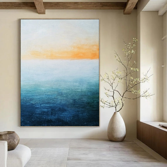 Calming Gradient Sea Art for Living Room & Spa STSC074