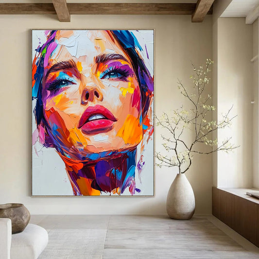 Colorful Abstract Face for Modern Art Gallery & Creative Studio STSC1162