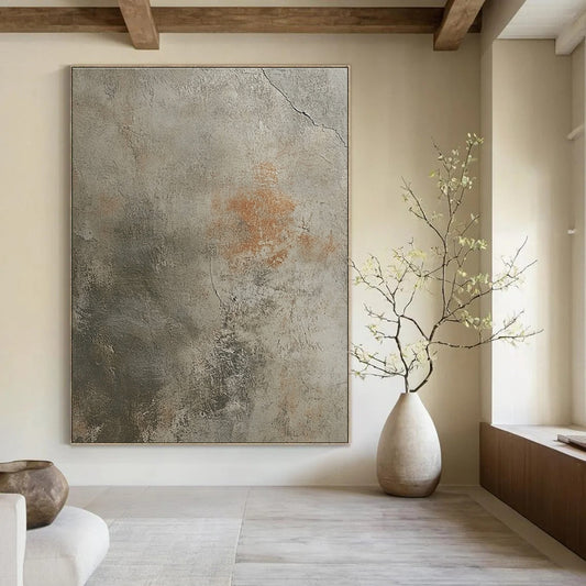Textured Gray Wall Art for Industrial - Chic Gallery & Minimalist Home Study STSC1445