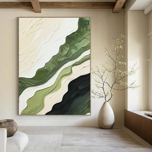 Multi - Colored Textured Waves Art for Coastal Resort Lobby & Creative Studio DLZ2186