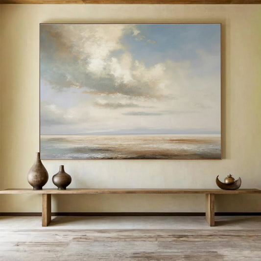 Light - Colored Seaside Abstract Art for Bright Coastal Home DLZ2718