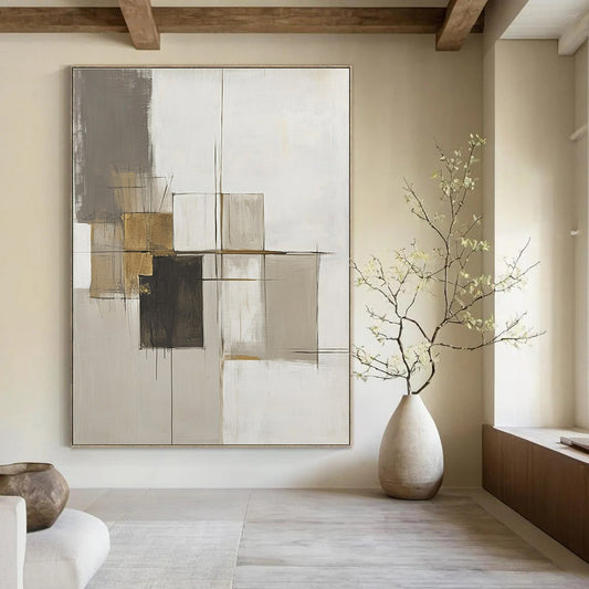 Earth - Toned Abstract Composition for Rustic Home & Nature - Inspired Gallery STSC778
