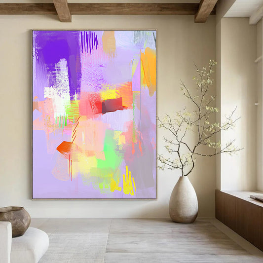 Pastel Abstract Shapes for Bohemian - Style Bedroom & Calming Meditation Space STSC545