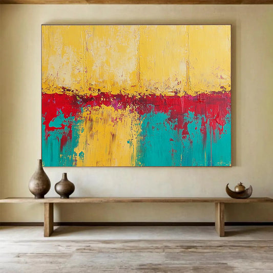 Color - Dripped Abstract Art for Bohemian - Style Living Room & Artistic Community Space SC269