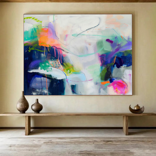 Vibrant Abstract Line Art for Eclectic Studio DLZ2880