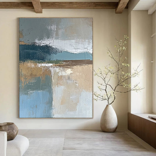 Earth - Toned Abstract Layers for Industrial - Chic Home & Minimalist Art Gallery STSC563