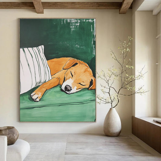 Sleeping Dog for Cozy Family Room & Pet - Lover’s Bedroom STSC1188