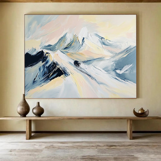 Abstract Mountain Peaks Art for Adventure - Themed Lodge & Modern Home Office SC199