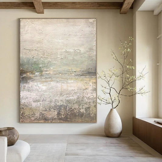 Gray - White - Brown - Green Textured Art for Nature - Inspired Home & Art - Themed Garden Center DLZ1867