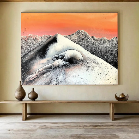 Thought - Provoking Mountain Art for Modern Gallery & Wellness Center SC569