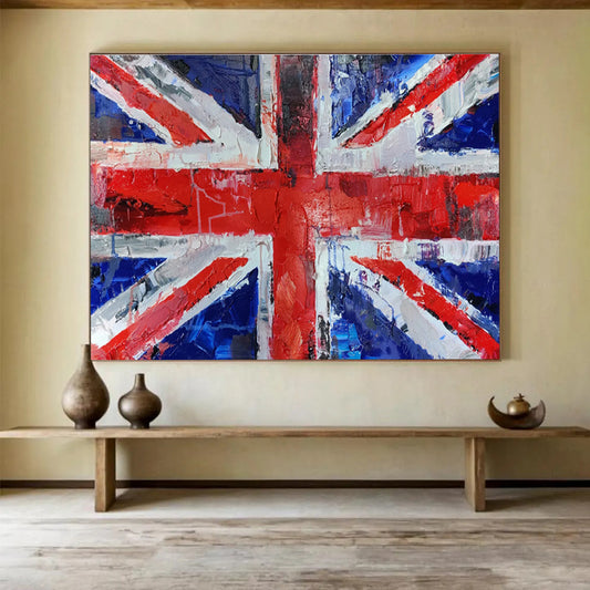 British Flag Oil Painting for Anglo - Themed Pubs DLZ2504