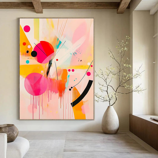 Colorful Drip Abstract for Modern Art Gallery & Trendy Café STSC790