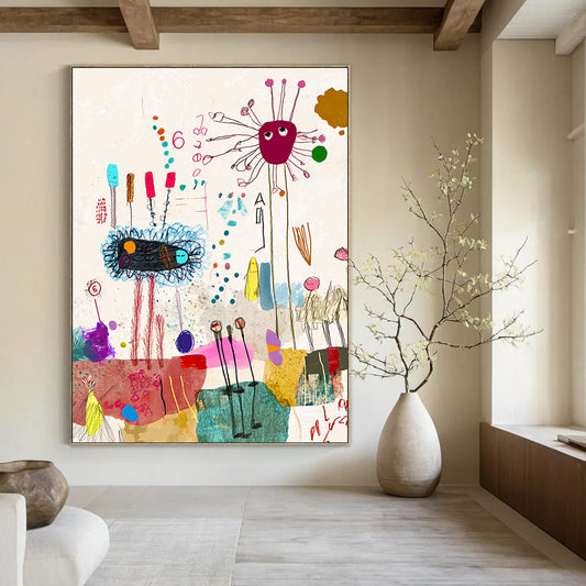 Whimsical Doodle - Like Art for Children’s Playroom & Quirky Café STSC971